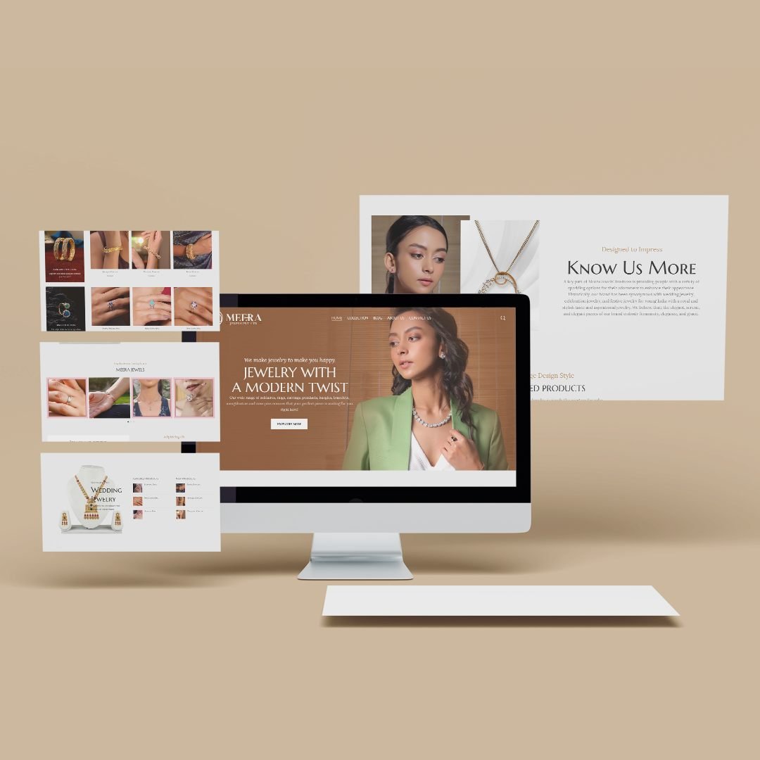 Meera Jewellers website designed and built by Plexuro Digital